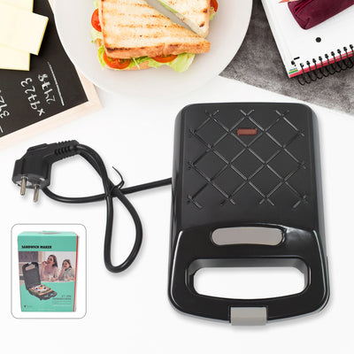 Non-Stick Sandwich Maker - 500W Easy Clean Toaster