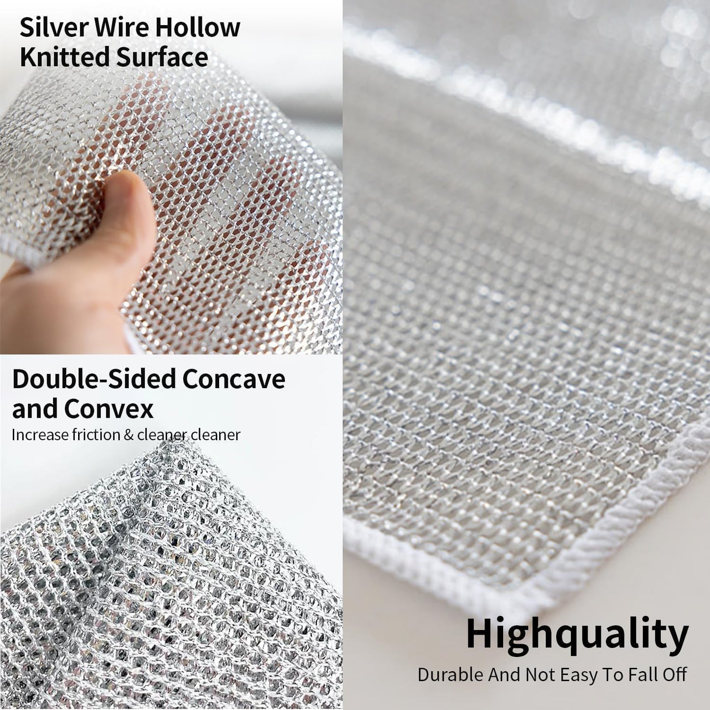 One-sided Multipurpose Microfiber Cloths Scrubber (1 Pc  20x20 Cm) - LootFaat