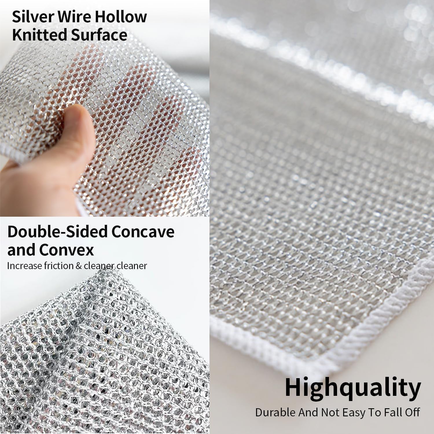 One-sided Multipurpose Microfiber Cloths Scrubber (1 Pc  20x20 Cm) - LootFaat