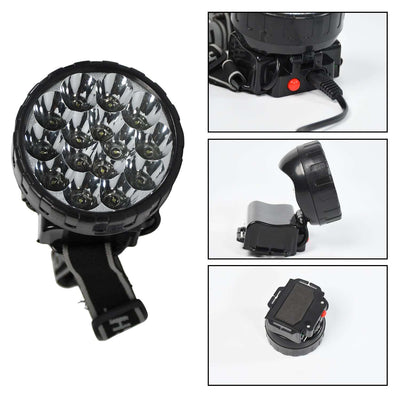 Head Lamp 15 Led Long Range Rechargeable Headlamp Adjustment Lamp Use For Farmers Fishing Camping Hiking Trekking Cycling - second image