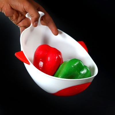 Plastic Rice Pulses Fruits Vegetable Noodles Pasta Washing Bowl And Strainer