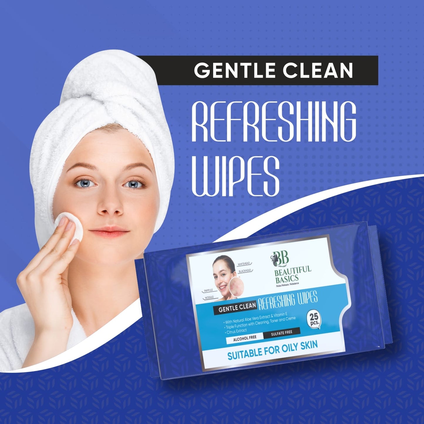 Premium Refreshing Wet Wipes for Face 25 Wipes Beauty - Premium Quality - Best Quality & Value