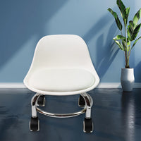 Rolling Stool with Wheels - Low Round Pedicure Stool