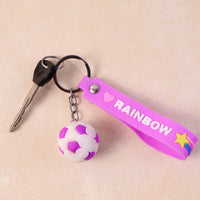Cute Silicone 3d Key Chain With Metal Hook  Strap (Pack Of 1)