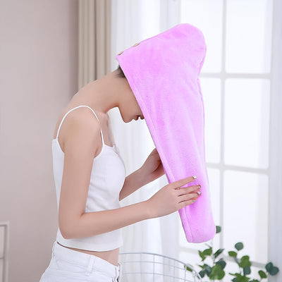 Microfiber Hair Drying Towel Wrap - Quick Absorbent Turban - second image