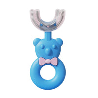 Baby Bear U-Shaped Toothbrush for Kids – Silicone Manual Toothbrush for 2-6 Years | Soft Bristles for Sensitive Gums | Multicolour (1 Pc)