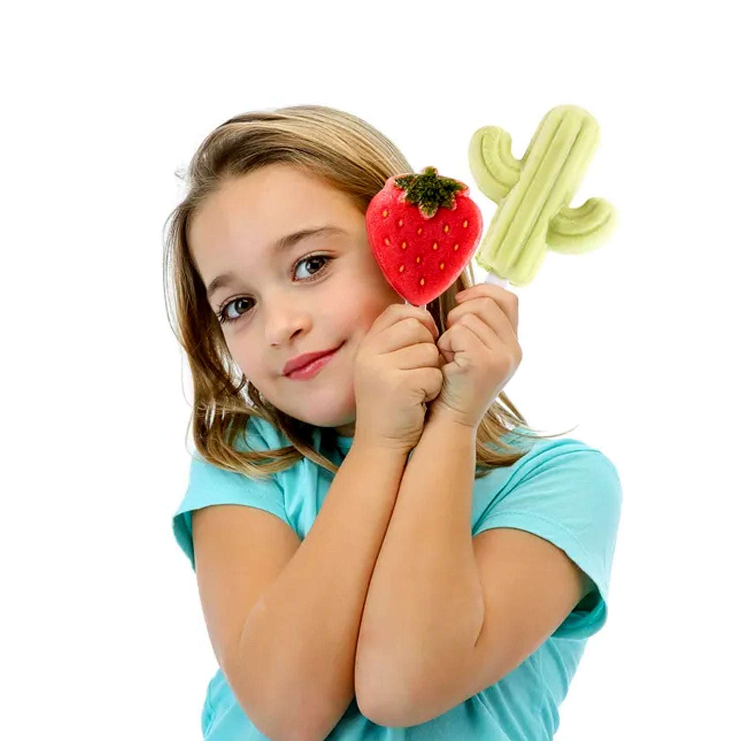 Cactus Shape Mold Durable Cactus Shape Ice Cream Mould Silicone Popsicle Mold Ice Pop Diy Kitchen Tool Ice Molds - LootFaat