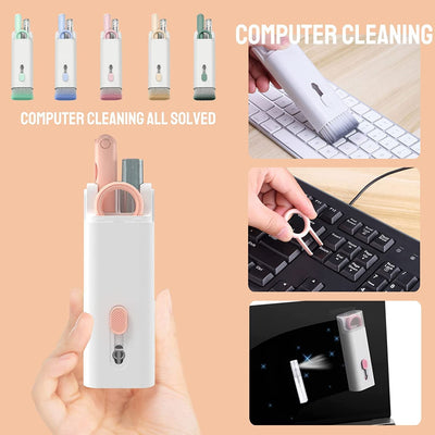 6462 7 In 1 Electronic Cleaner Kit Cleaning Kit For Monitor Keyboard Airpods Screen Dust Brush Including Soft Sweep Swipe Airpod Cleaner Pen Key Puller And Spray Bottle - second image