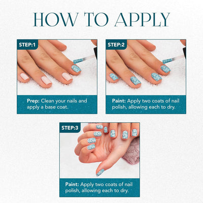 Og Beauty Aqua Bluebell Starlet Glitter Nail Paint (10 Ml  1 Pc) - second image