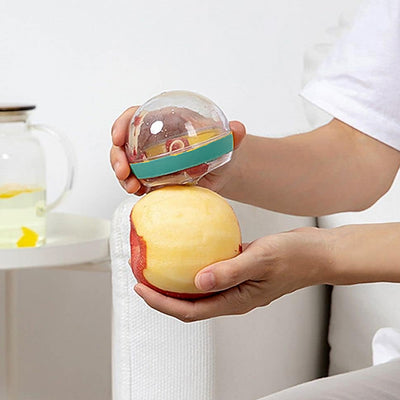 Round Vegetable Peeler with Container - Mess-Free Kitchen Peeling - second image