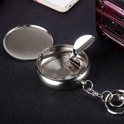 Mini Pocket Ss Ashtray With Keyring (1pc) - second image