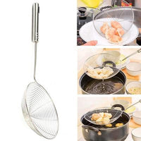 Large Oil Strainer To Get Perfect Fried Food Stuffs Easily Without Any Problem And Damage. - LootFaat