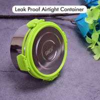 Ganesh Solo Round 400 Stainless Steel Leak Proof Airtight Lunch Pack For Office  School Use