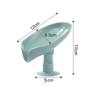 4831 Self Draining Soap Holder For Bathroom Leaf Shape Soap Dish Kitchen Soap Tray