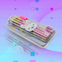 4396 Cute Rabbit Bear Drawing Graphite Writing Pencil Set With Pencil Sharpener  Eraser Pencil And Eraser Set With Eraser For Kids For Girls Fancy School Stationary Birthday Party Return Gift (14 Pc Set)