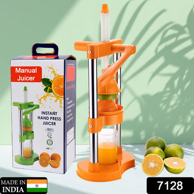 Manual Hand Press Juicer - Cold Press Fruit & Vegetable Juice Extractor