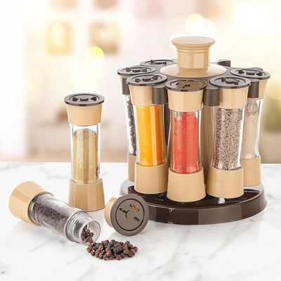 360 Revolving Spice Rack For Kitchen And Dining Table 8 Spice Jars - second image