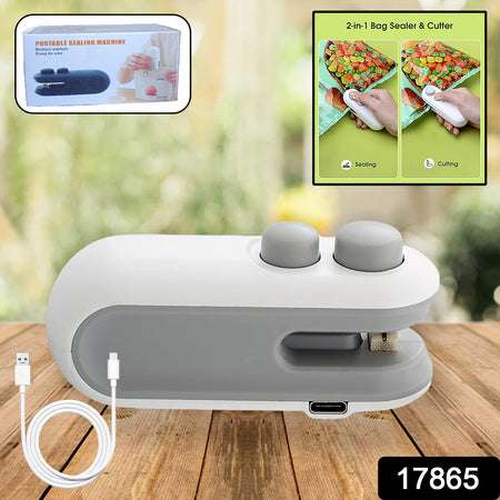 2-in-1 Mini Bag Sealer & Cutter - Rechargeable Food Sealer