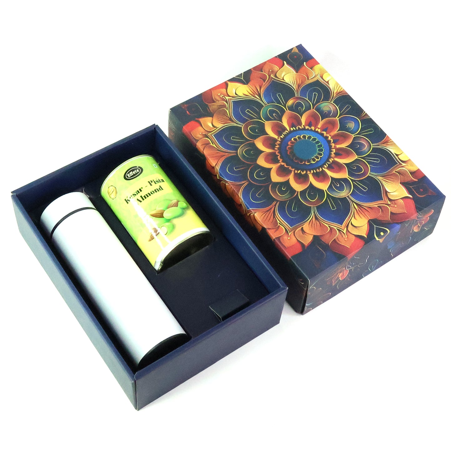 Effete Kesar Pista Almond Chocolate Gift Set with Bottle - Golden