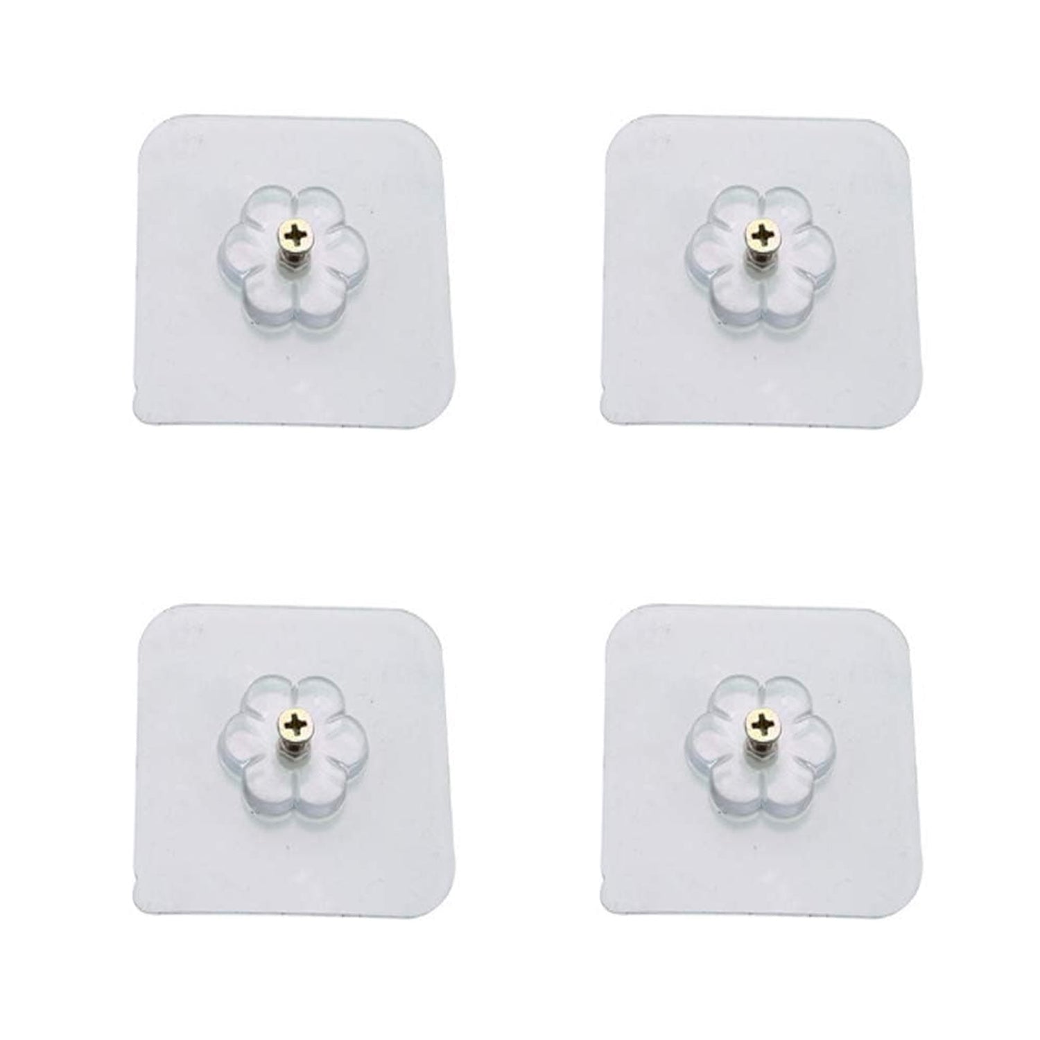 Self Adhesive Hooks Sticker  Screw Nut And Bolt Type (4 Pcs Set) - LootFaat