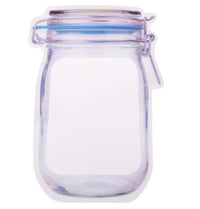Reusable Airtight Seal Plastic Food Storage Mason Jar Zipper (1000ml) - LootFaat