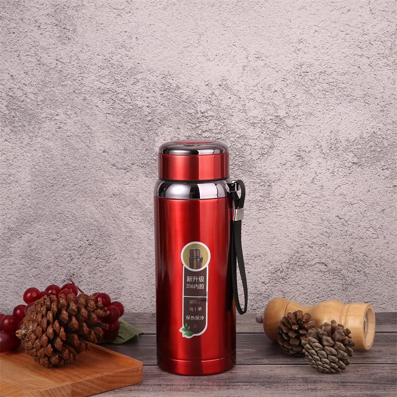 800ml Stainless Steel Water Bottle For Men Women Kids  Thermos Flask  Reusable Leak-proof Thermos Steel For Home Office Gym Fridge Travelling - LootFaat