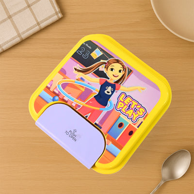 Kids Lunch Box Set With Small Inner Container Spoon  Fork (1 Pc) - second image
