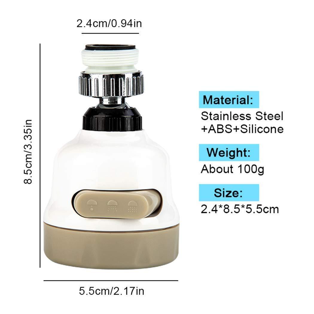 Rotatable Splash Proof 3 Modes Water Saving Nozzle Filter Faucet Sprayer - LootFaat