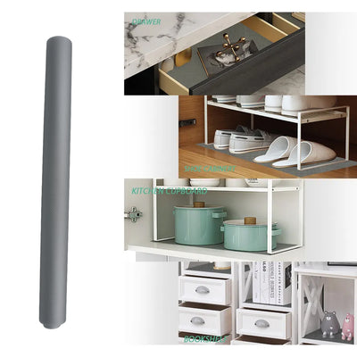 Multipurpose Anti-slip Bathroom Kitchen Cabinet Drawer Shelf Mat Liner Sheets Roll Fridge Mat Table Mat Anti-slip Super Strong Placement Mat For Fridge Bathroom Kitchen Drawer Shelf Liner (45cmx1.25m) - second image