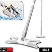 Hands-Free Squeeze Flat Mop - 360° Microfiber Floor Cleaning System