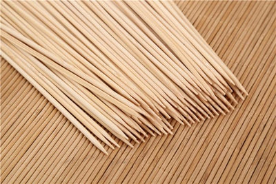 1107 Camping Wooden Color Bamboo Bbq Skewers Barbecue Shish Kabob Sticks Fruit Kebab Meat Party Fountain Bamboo Bbq Sticks Skewers Wooden (30cm) - second image