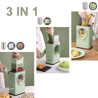 2132 Vegetable Shredder Round Mandolin Slicer Grater Shredder Salad Maker - Large Feed Port - Suction Base - Cutter For Vegetable Fruit Cookie.