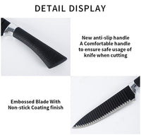 Stainless Steel Knife Set With Chef Peeler And Scissor (6 Pieces) - LootFaat