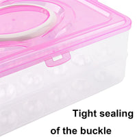 Double Layer 24 Grid Egg Storage Box For Egg Storage Container - LootFaat