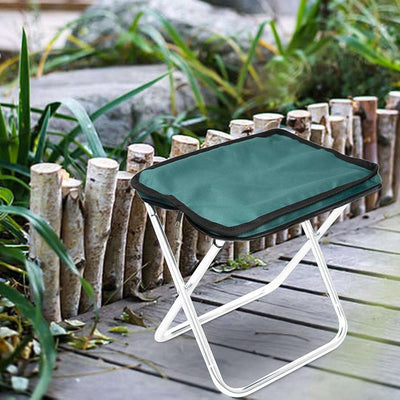 Folding Camping Stool Collapsible Camp Stool Portable Seat Travel Little Stools (1 Pc) - second image