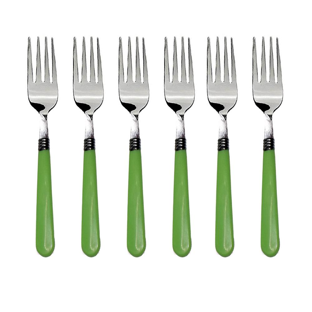 Stainless Steel Forks With Comfortable Grip Dining Fork Set Of 6 Pcs - LootFaat