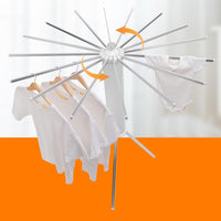 Foldable Rotary Clothes Drying Rack - 16 Rods, 360° Rotation