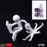 360 Degree Rotating Figure 6 Claw Kitchen Utensils Holder Hook Organizerkitchen Rack Non-punching And Trace Sticky Hook For Bathroom Door Wall White (1 Pc ) - LootFaat