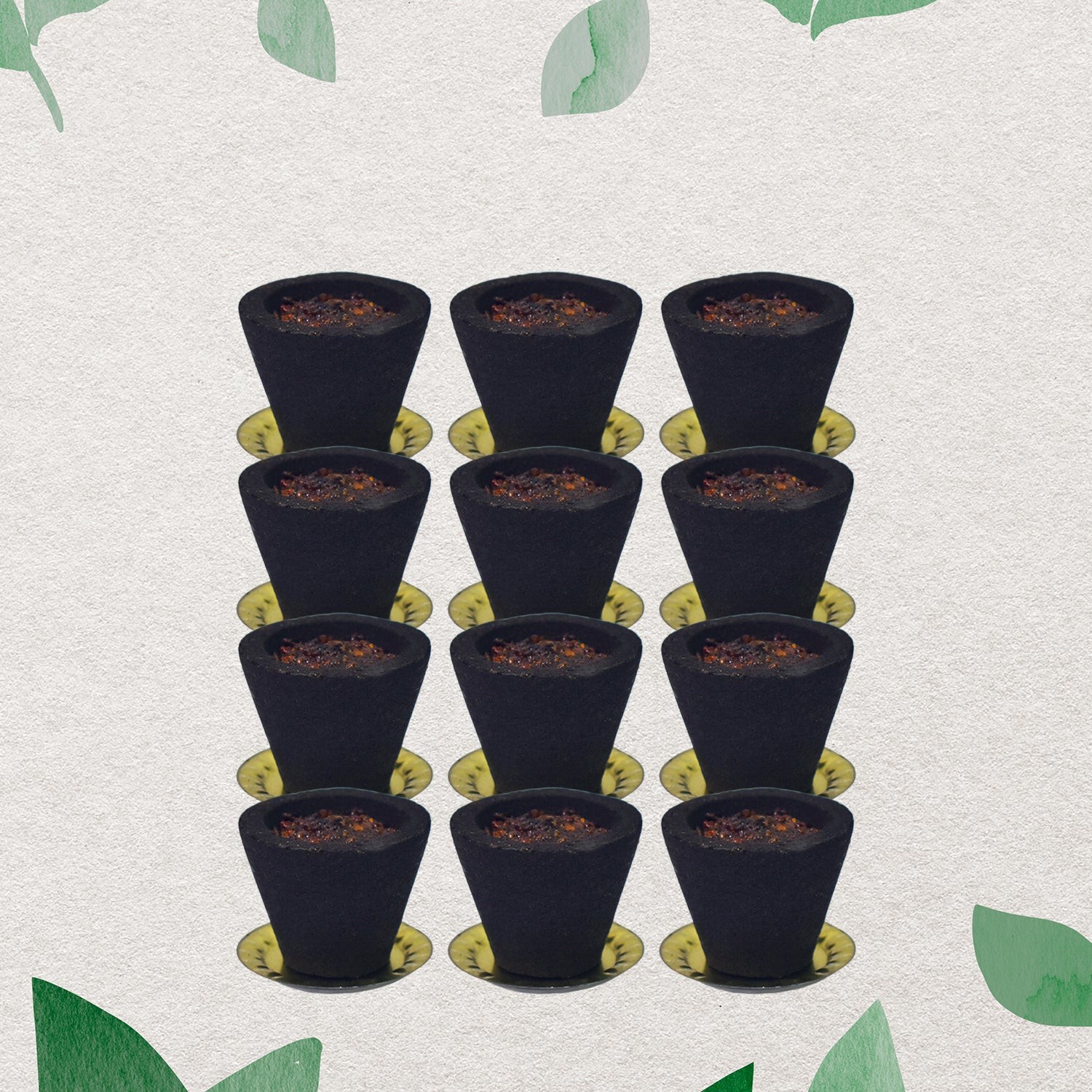 Premium Gugal Sambrani Cup Sambrani Havan Cups (12 Pcs Set) - LootFaat