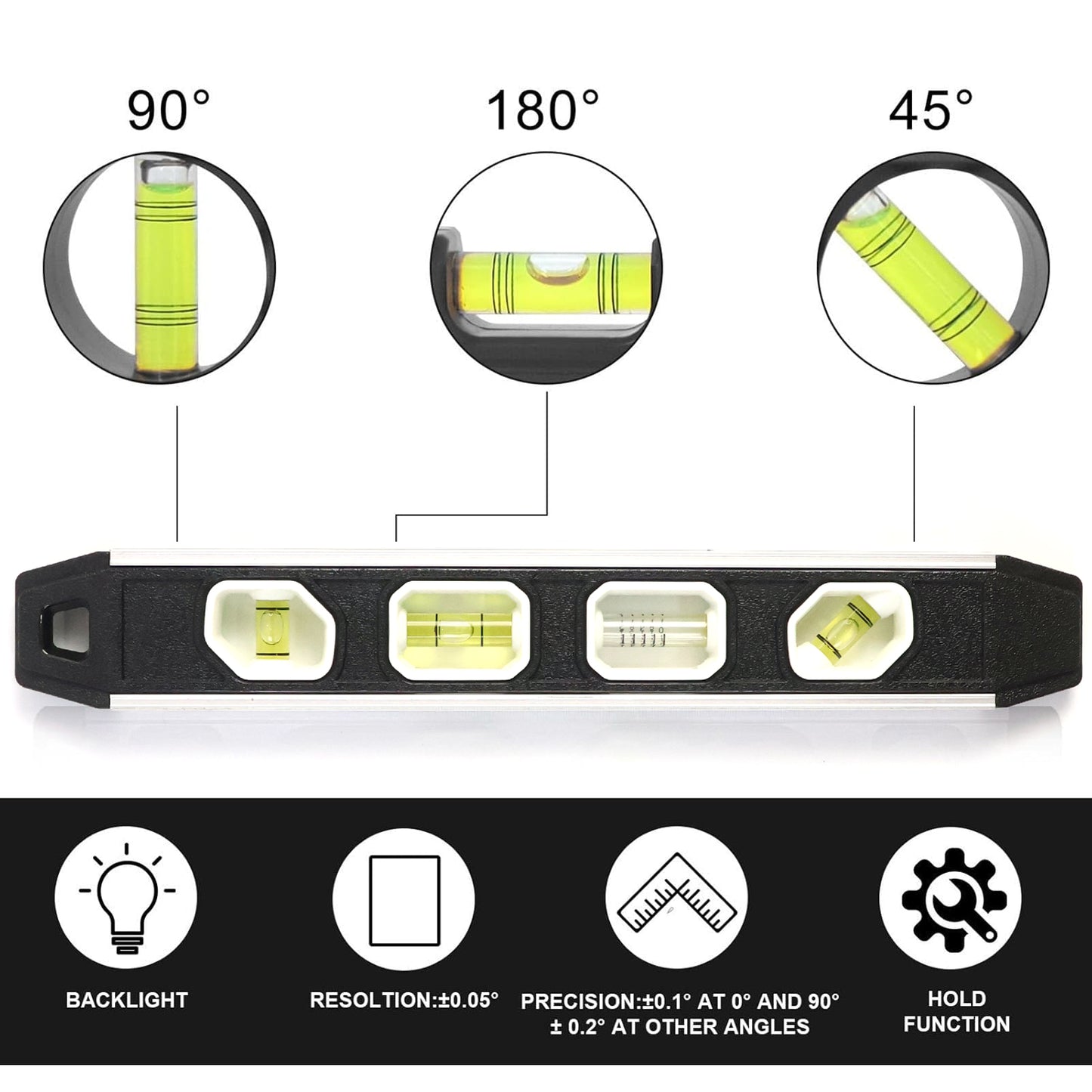 Professional Aluminum Spirit Level Measuring Tool  (B Grade  1 Pc)