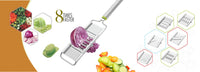 6 In 1 Stainless Steel Kitchen Chips Chopper Cutter Slicer And Grater With Handle - LootFaat