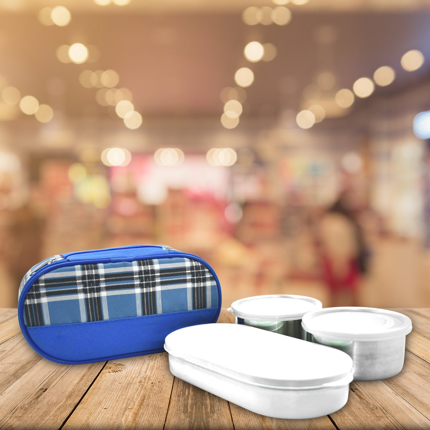 Corporate Lunch Stainless Steel Containers (Set Of 3) - LootFaat