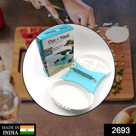 2693 Adjustable Cut N Wash Used In All Kinds Of Household And Kitchen Purposes For Cutting And Washing Simultaneously Of Vegetables And Fruits Etc.