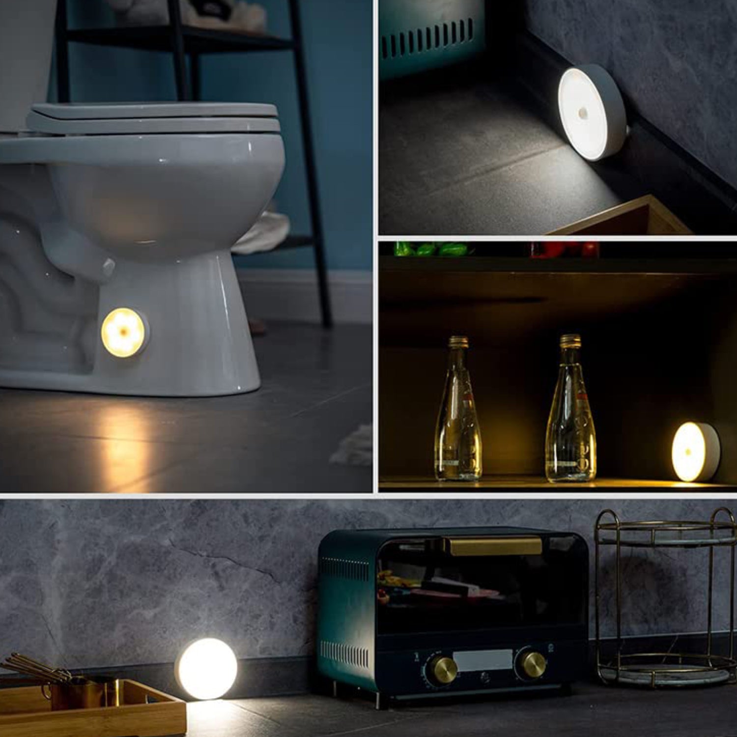 Round Shape 8 Led Motion Sensor Induction Led Light - LootFaat