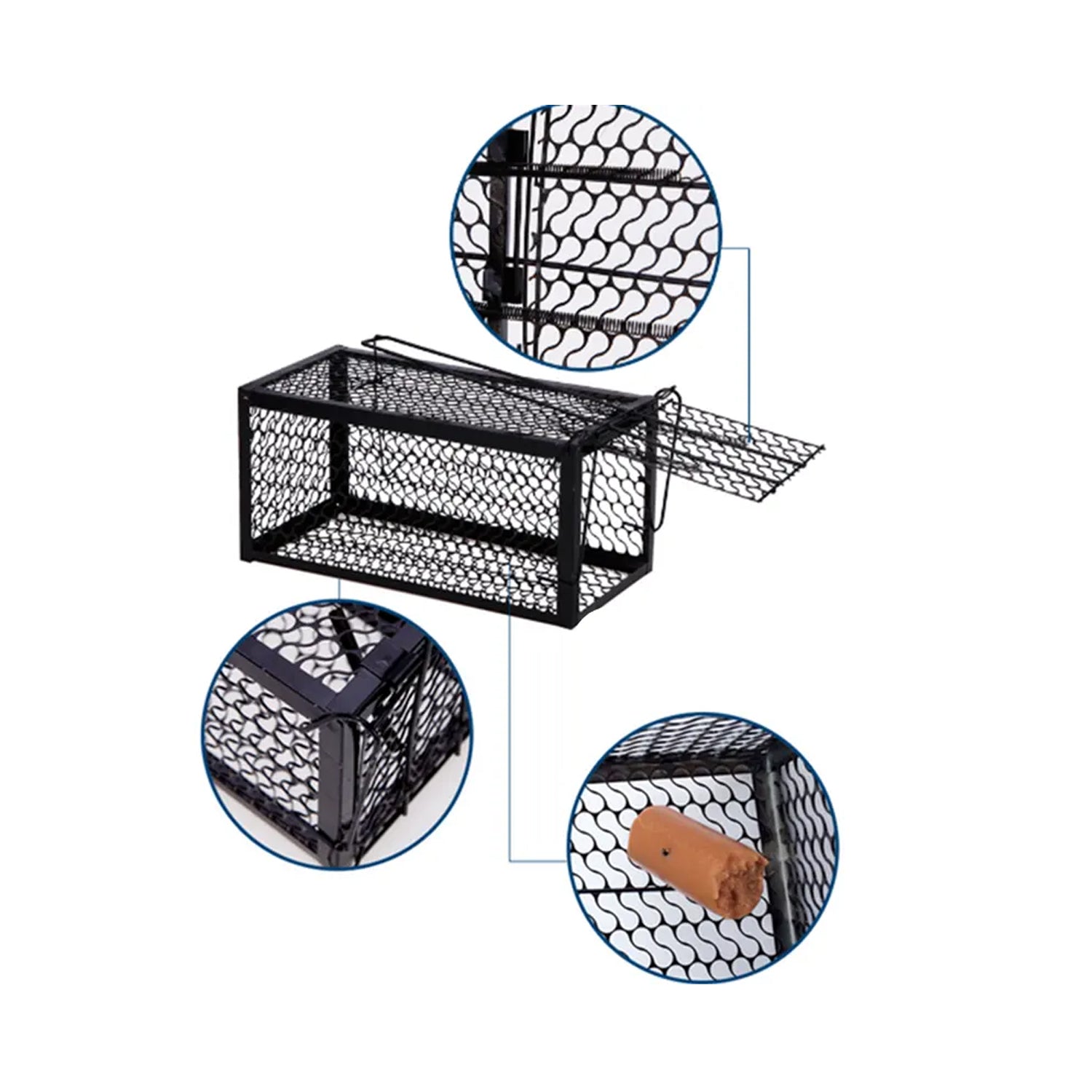 Foldable Mouse Trap Squirrel Trap Small Live Animal Trap Mouse Voles Hamsters Live Cage Rat Mouse Cage Trap For Mice Easy To Catch And Release - LootFaat
