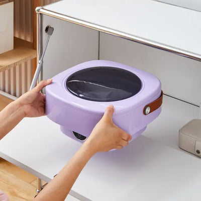 Foldable Mini Washing Machine with Drain Basket - Portable Washer for Travel, Camping, Baby Clothes - second image