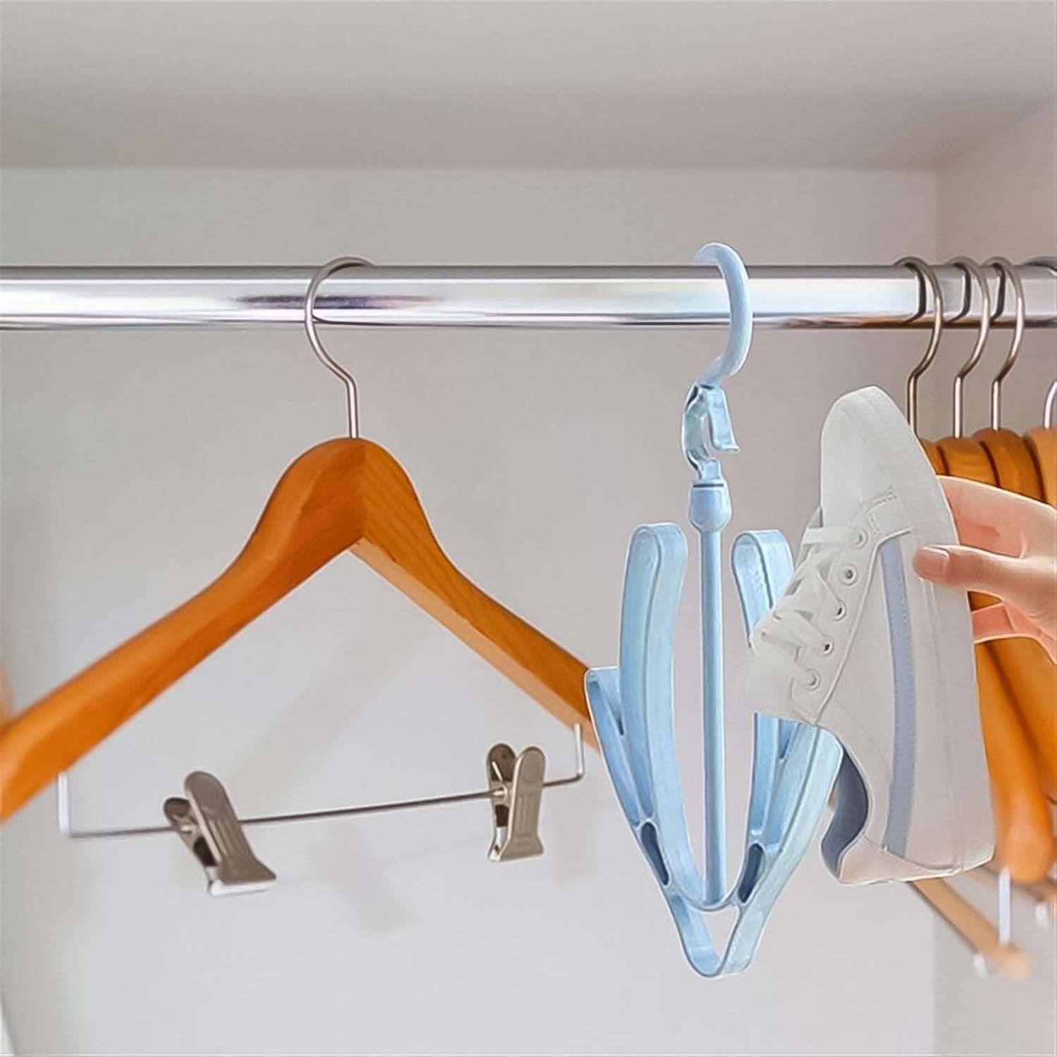 Small Shoes Drying Hanger Rotatable Shoe Hanging Racks (1pc) - LootFaat