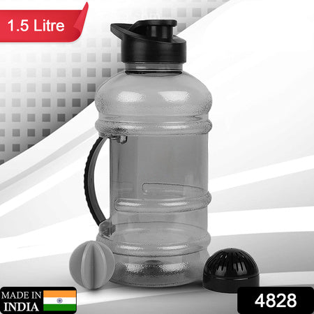 Sports Gym 1.5 Liters Gallon Water Bottle With Mixer And Strainer - LootFaat