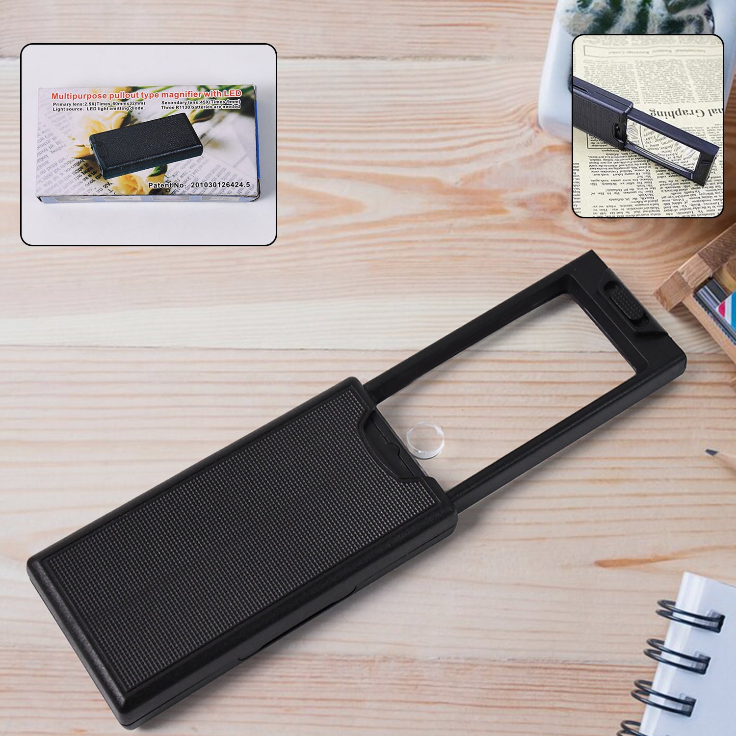 Multipurpose Extendable Magnifier With Led Magnifier (1 Pc) - LootFaat