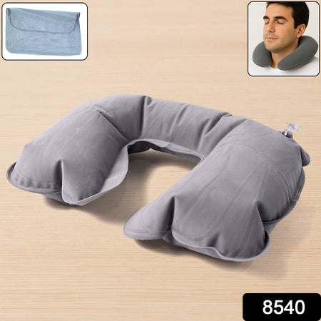 8540 Inflatable  Foldable Pillow U Shape Air Cushion Travel Pillow Travel Business Trip Neck Pillow For Long Trips Ideal For Men  Women Portable And Perfect For Backpacking Car Camping And Even Airplane Travel